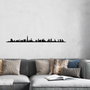 Wallity Dubai Skyline Escultura de Pared de Metal Negra